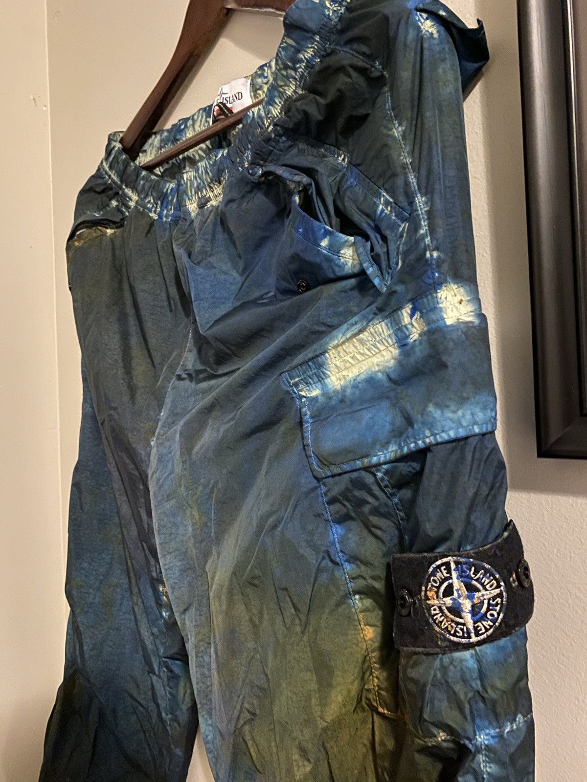 Supreme Supreme X Stone Island Painted Camo Nylon Cargo Pant