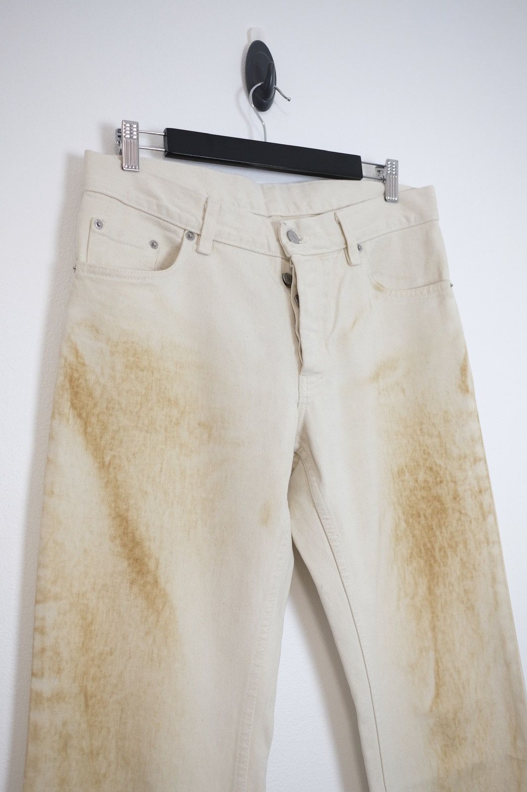 Helmut Lang Helmut Lang 1998 Vintage Burned Denim Size US 31 - 2 Thumbnail