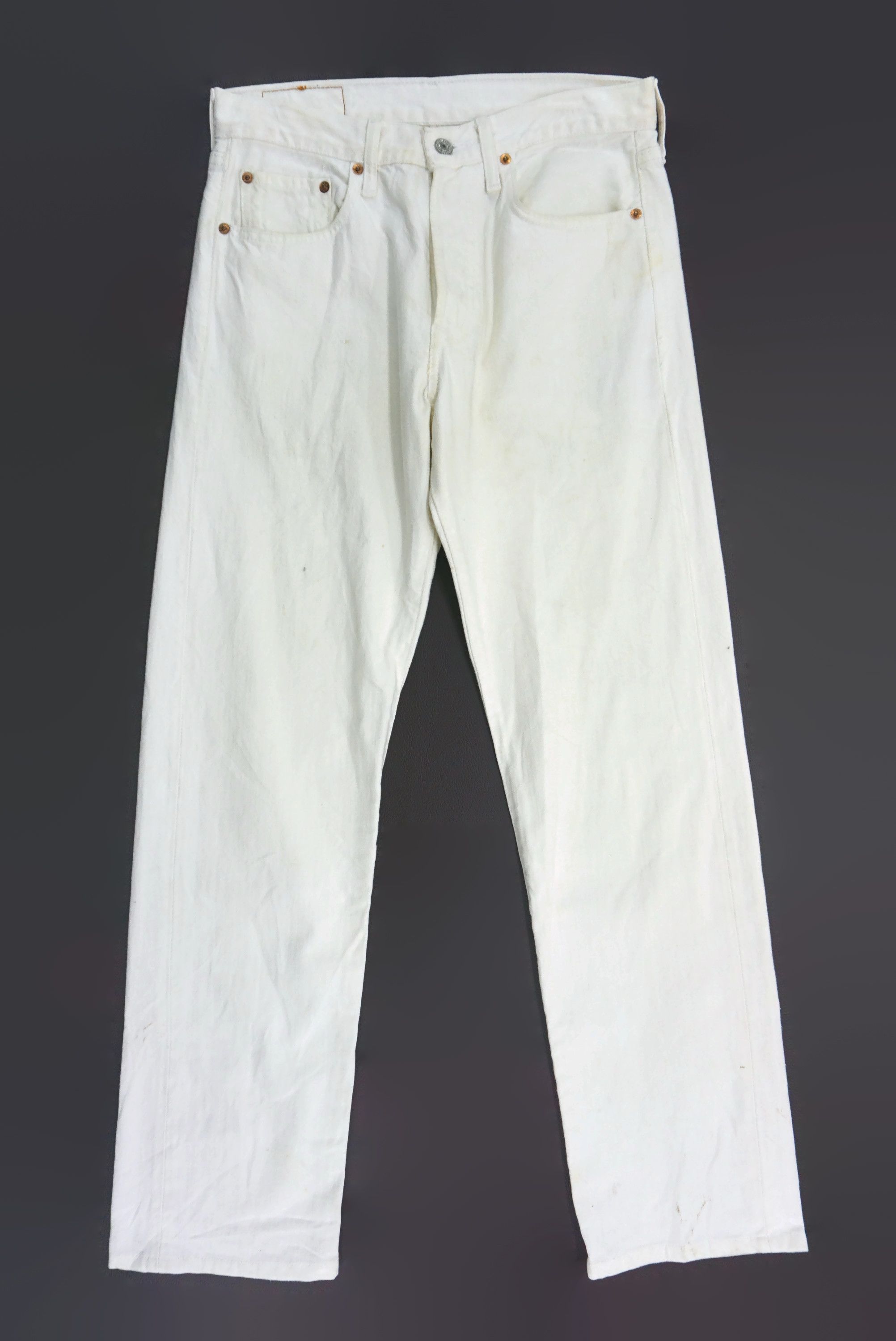 Levi's × Levi's Vintage Clothing Levis 501 Vintage 90s White Jeans Size US 29 - 2 Thumbnail