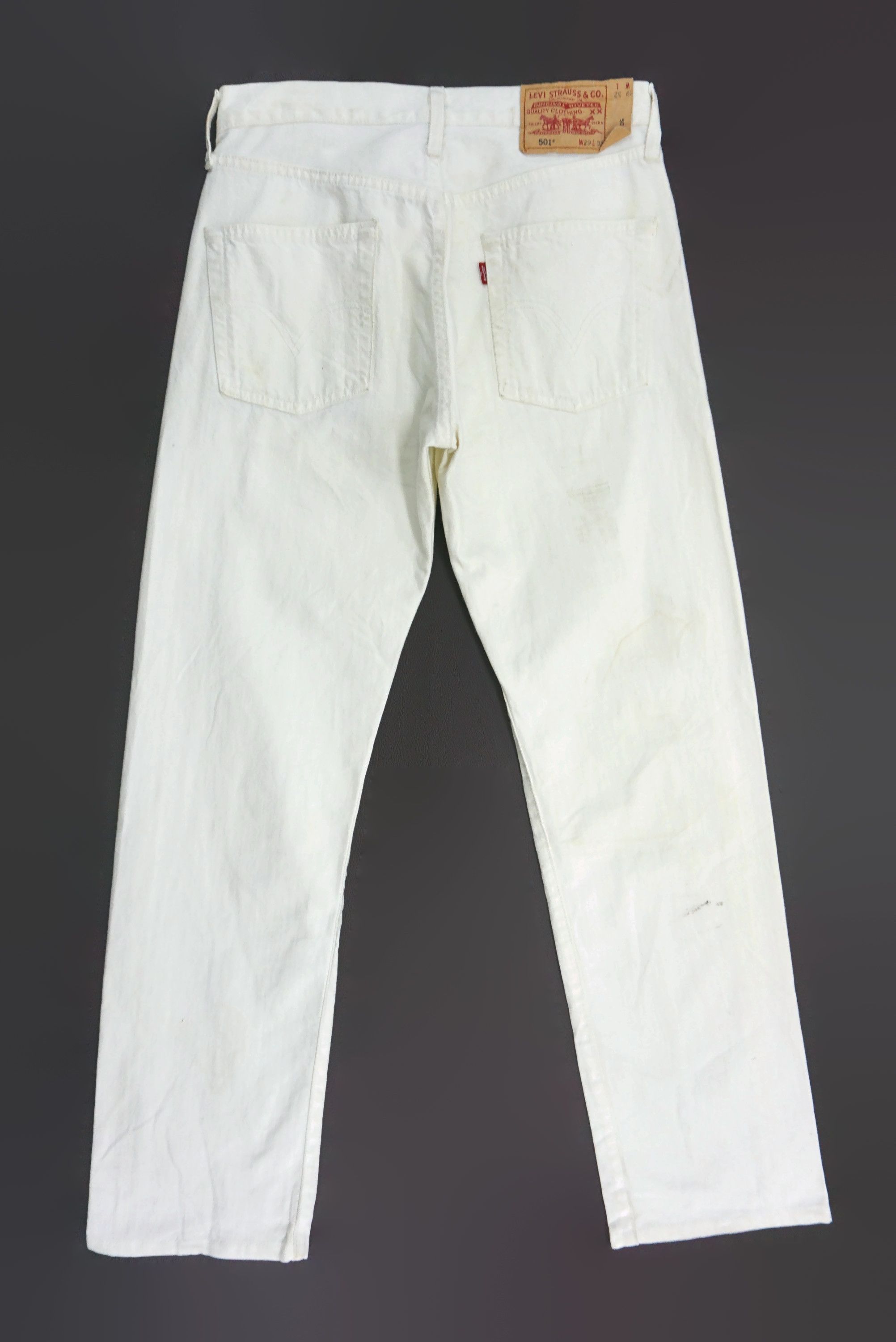 Levi's × Levi's Vintage Clothing Levis 501 Vintage 90s White Jeans Size US 29 - 1 Thumbnail