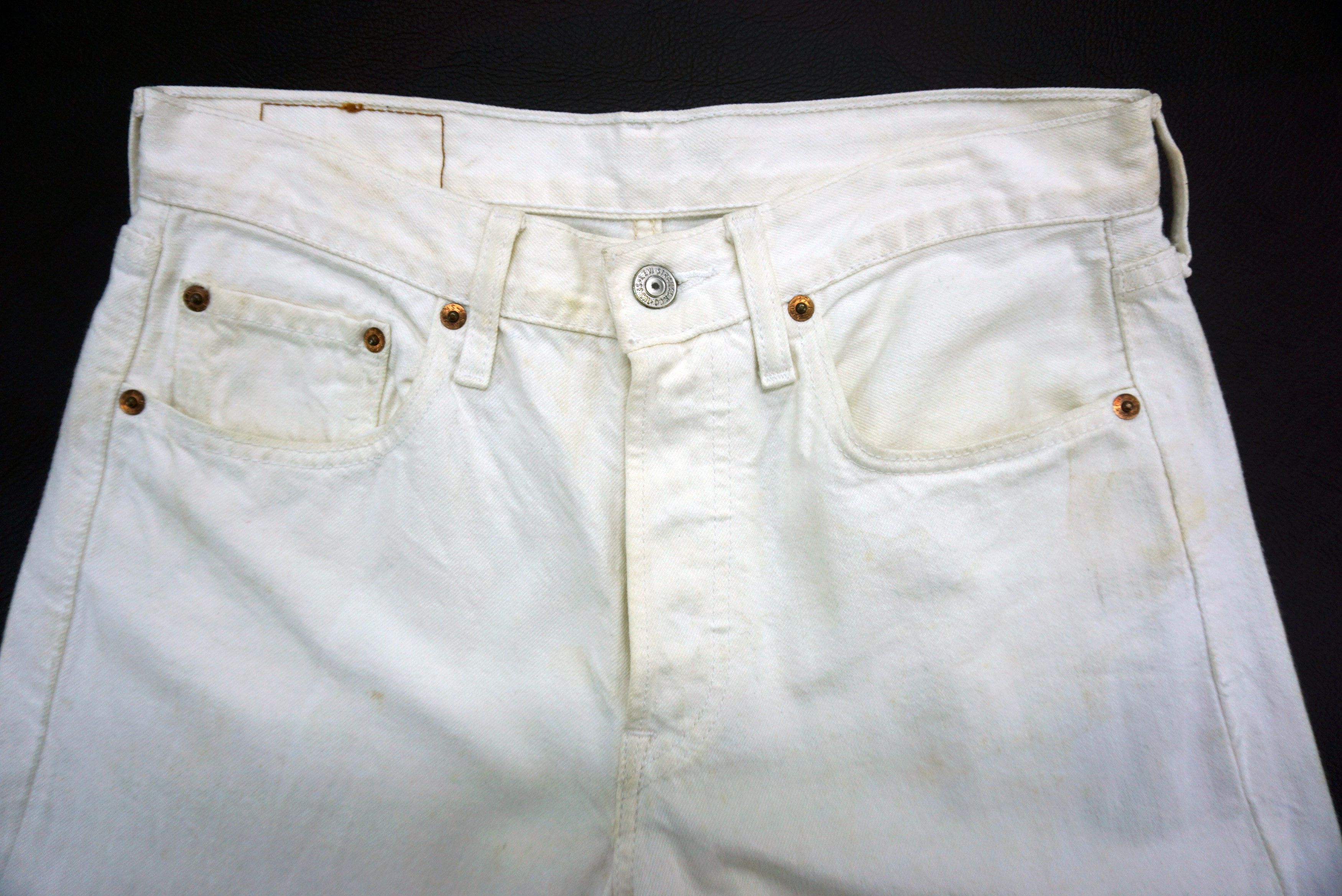Levi's × Levi's Vintage Clothing Levis 501 Vintage 90s White Jeans Size US 29 - 4 Thumbnail
