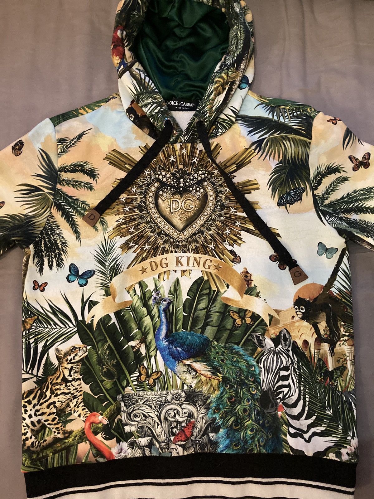 Dolce Gabbana Dolce Gabbana DG KING TROPICAL HOODIE Grailed