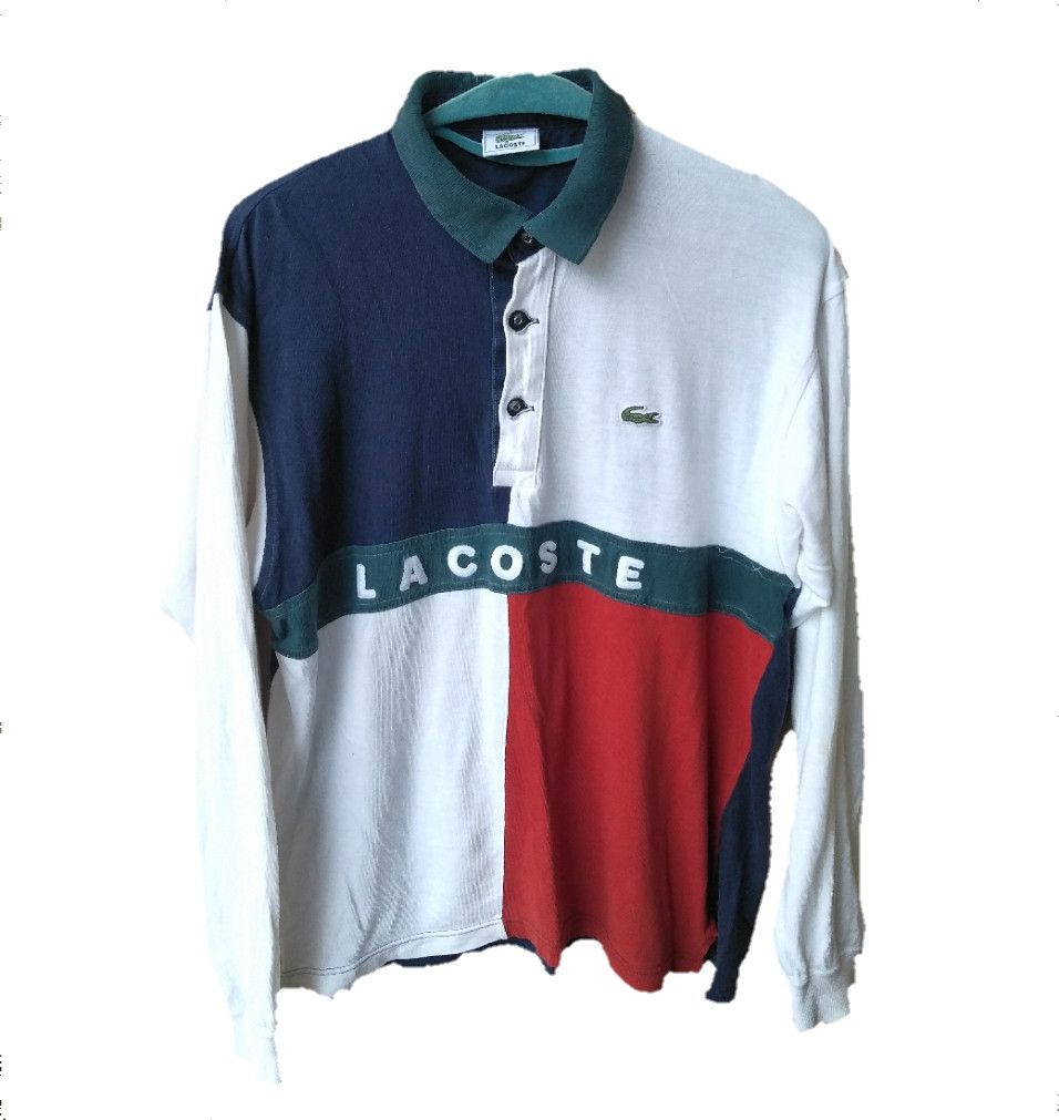 Lacoste 🔥 VINTAGE LACOSTE BIG LOGO RARE COLOURWAY Size US M / EU 48-50 / 2 - 1 Thumbnail
