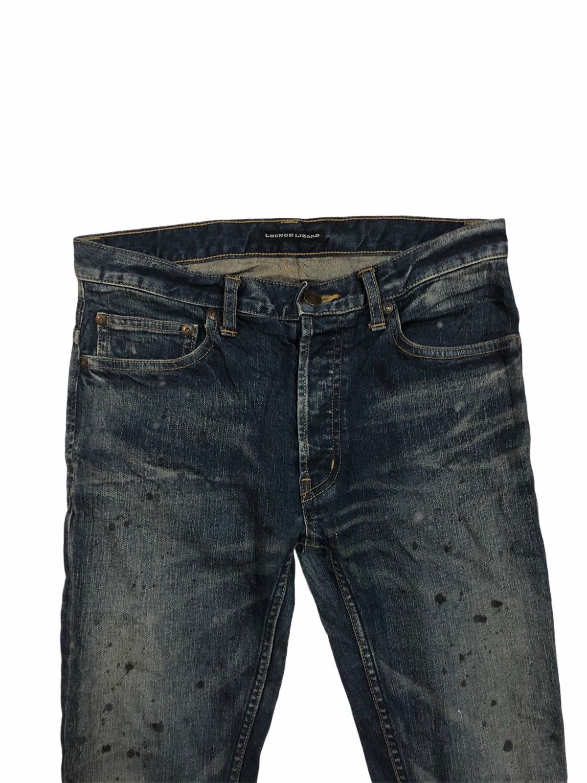 If Six Was Nine Japanese Brand Lounge Lizard Skinny Painter jeans Size US 29 - 3 Thumbnail