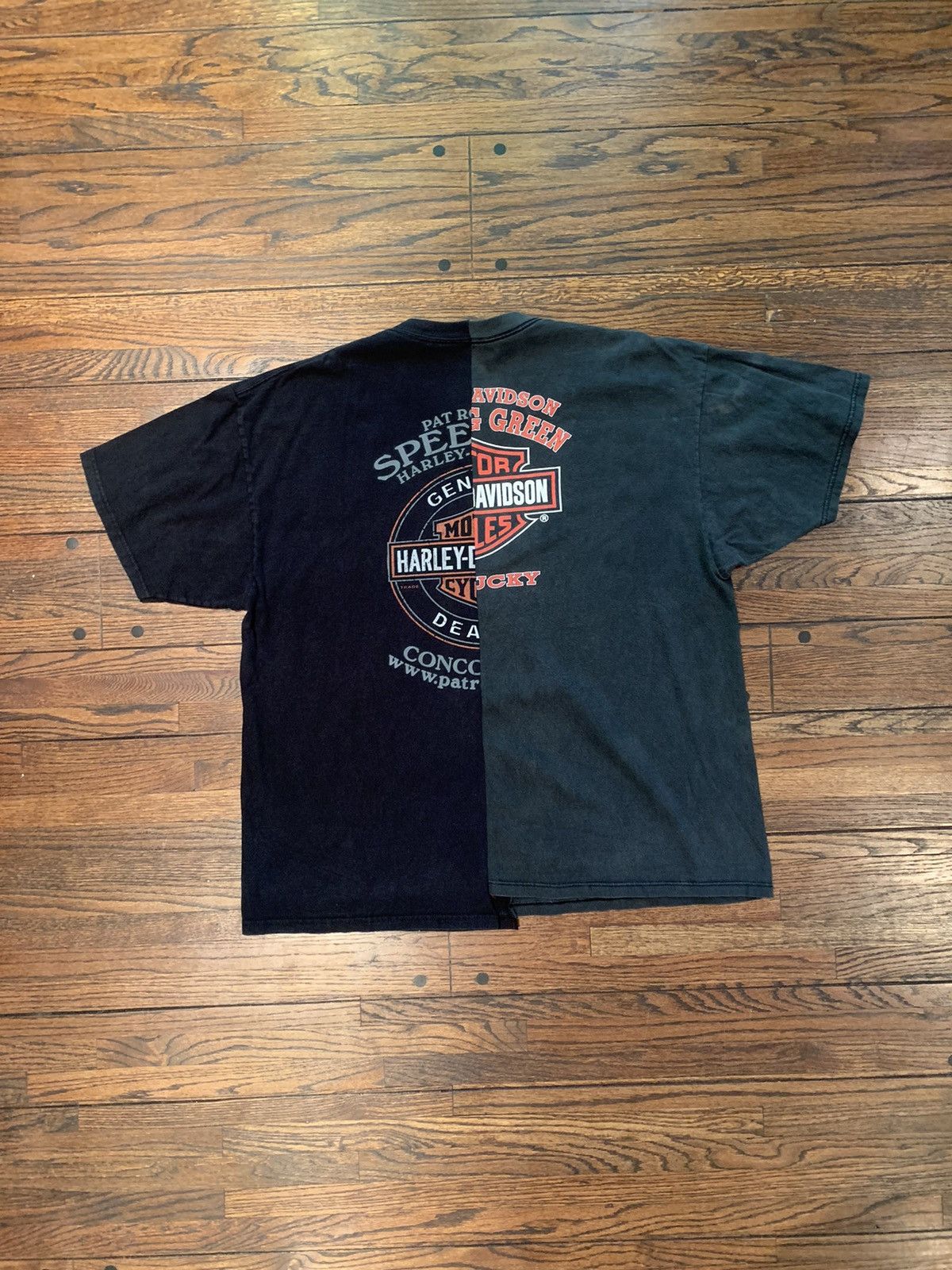 Harley Davidson × Vintage ‘50/50’ Split Tee (Harley-Davidson) Size US XL / EU 56 / 4 - 2 Thumbnail