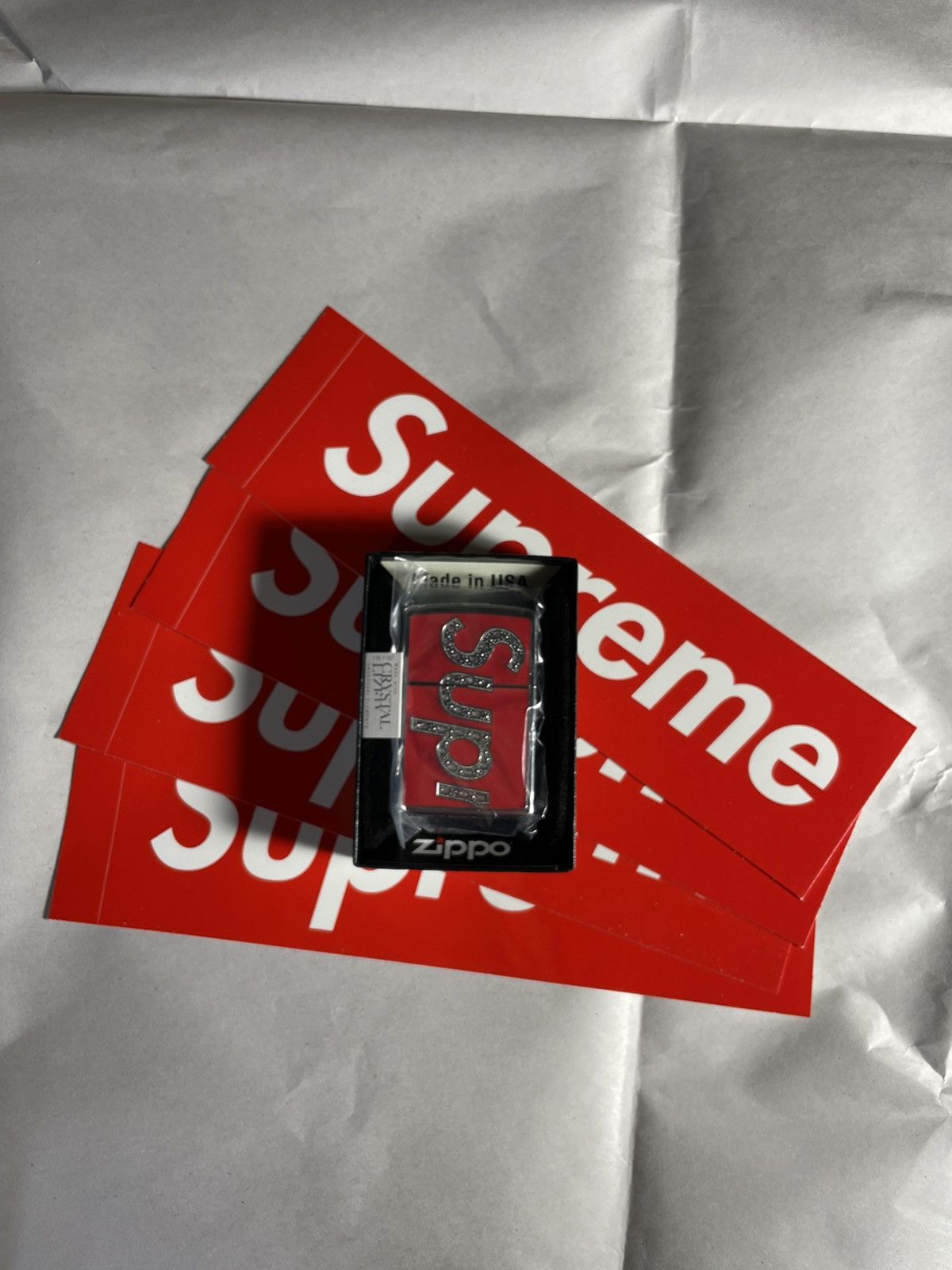 Supreme swarovski sticker top