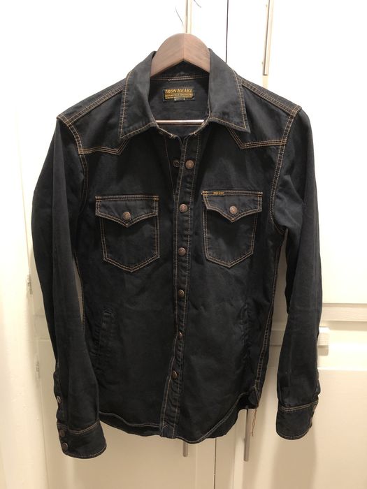 Iron Heart IHSH-141 Blk Overdye 11.5oz Selvedge Denim Shirt/Jacket