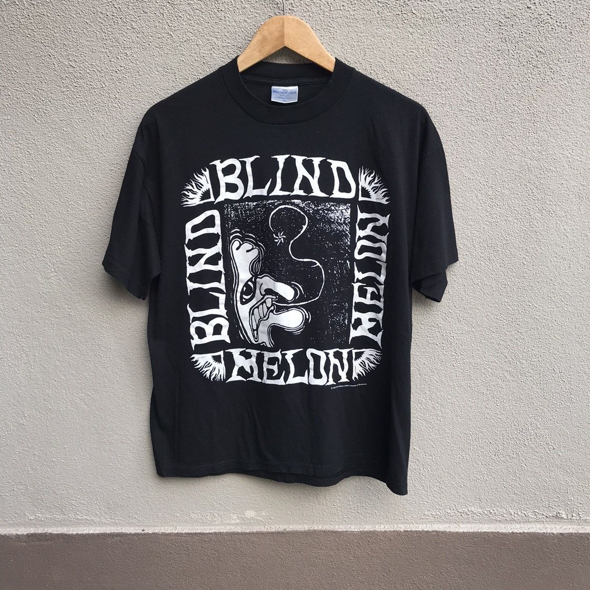 image of Band Tees x Vintage 90's Blind Melon Band Tee Nirvana Soundgarden in Black, Men's (Size Large)