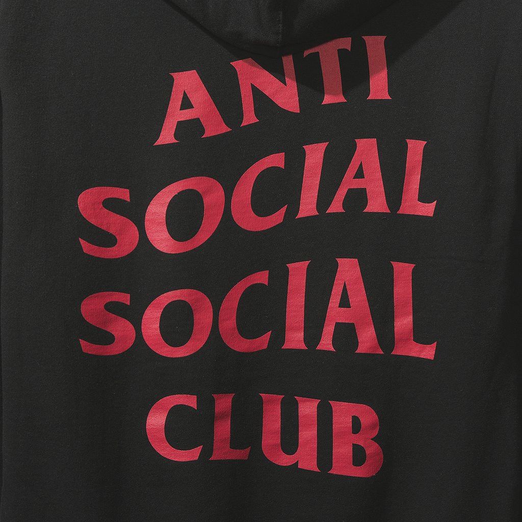 DS Red ASSC Negativity Rule Black Hoodie Bape Kith Kaws FOG