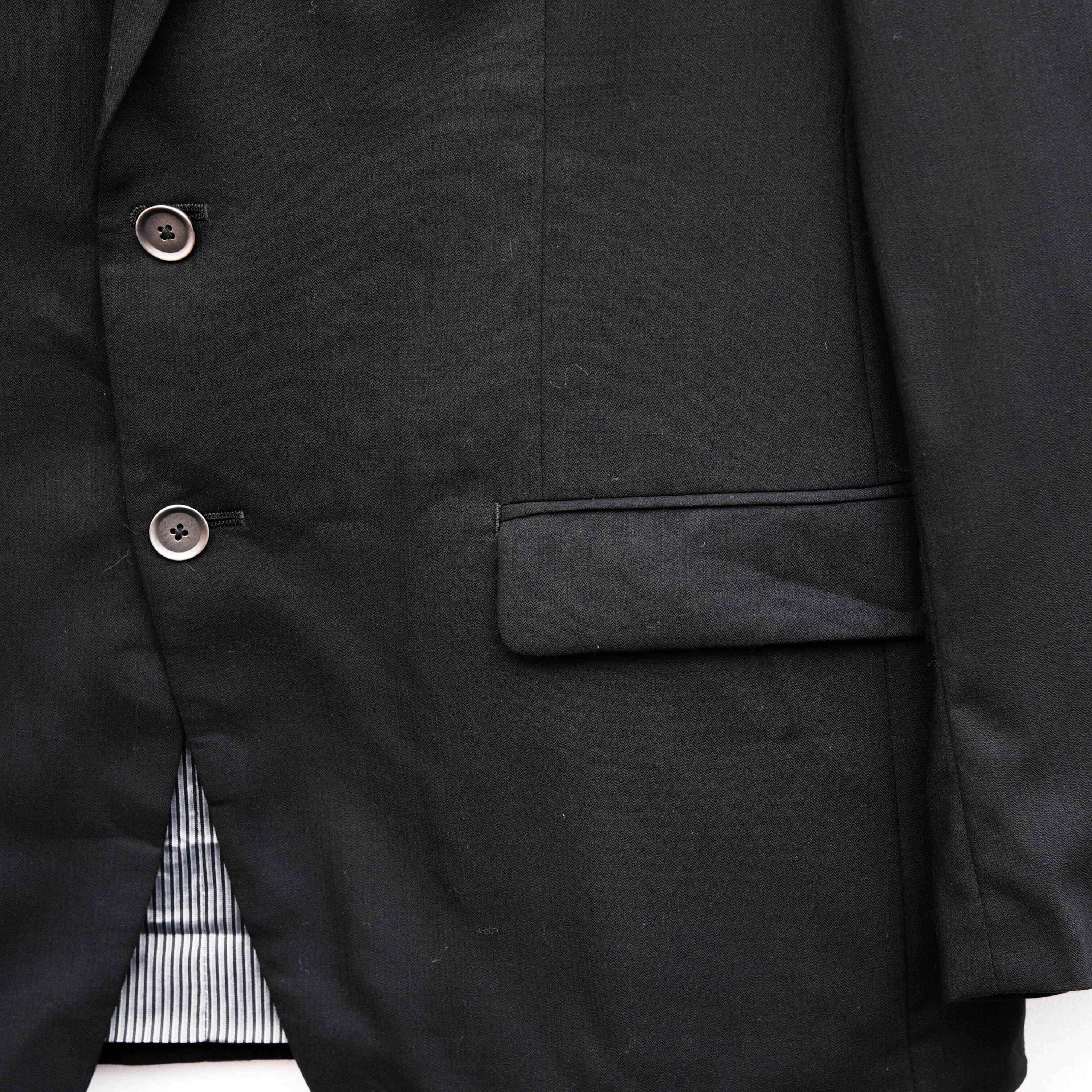 Calvin Klein CALVIN KLEIN Wool Blazer Black Coat Suit Sport Jacket Top Size 42S - 3 Thumbnail