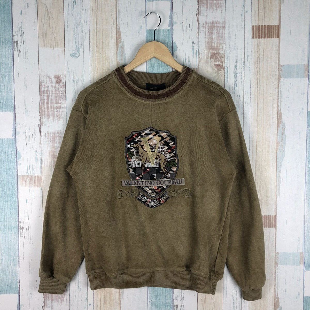 Valentino × Vintage Vintage Valentino Coupeau Sweatshirt Big Logo Size US M / EU 48-50 / 2 - 1 Thumbnail