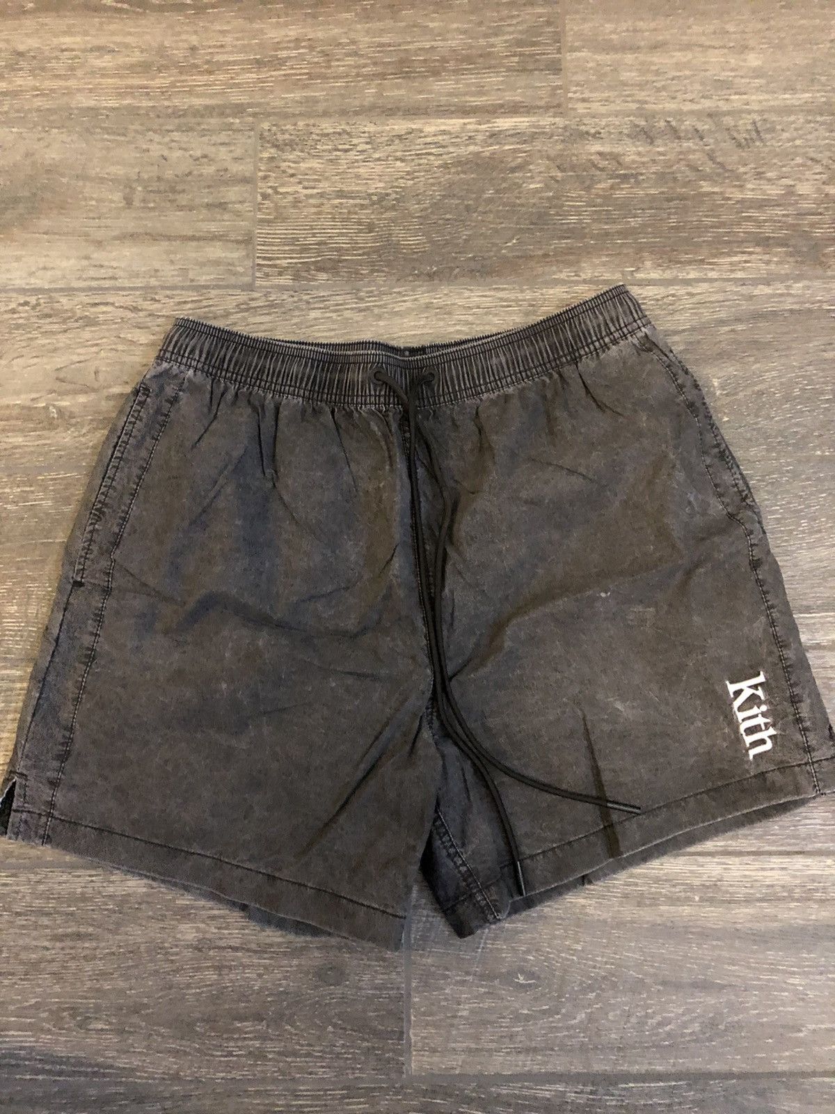 Kith Washed black nylon shorts | Grailed