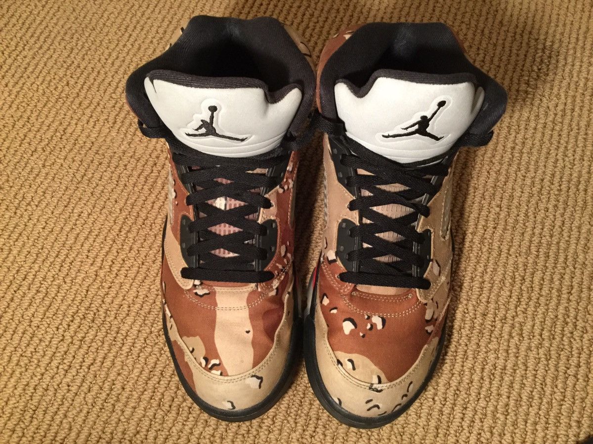 Jordan Brand × Supreme Supreme Desert Camo Jordan 5s Size US 11.5 / EU 44-45 - 6 Thumbnail