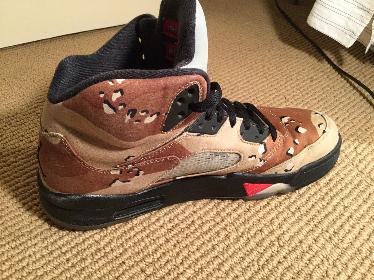 Jordan Brand × Supreme Supreme Desert Camo Jordan 5s Size US 11.5 / EU 44-45 - 8 Thumbnail