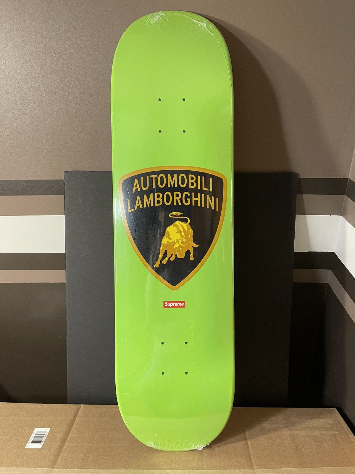 supreme  lamborghini skateboard lime