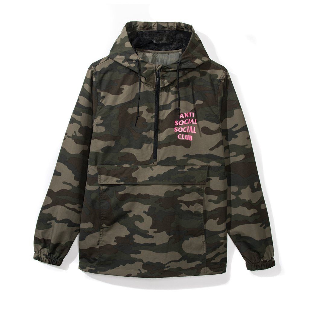 Anti Social Social Club DS ASSC Pink Logo Camo EZ Jacket Windbreaker in hand Size US M / EU 48-50 / 2 - 6 Thumbnail
