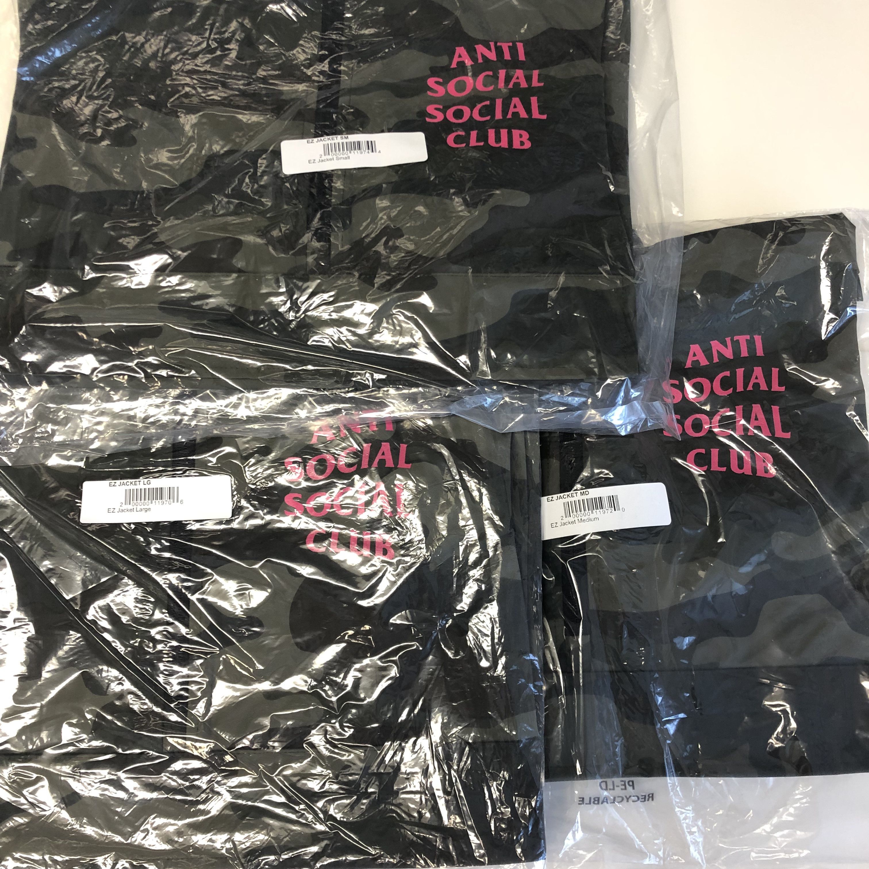 Anti Social Social Club DS ASSC Pink Logo Camo EZ Jacket Windbreaker in hand Size US M / EU 48-50 / 2 - 7 Thumbnail