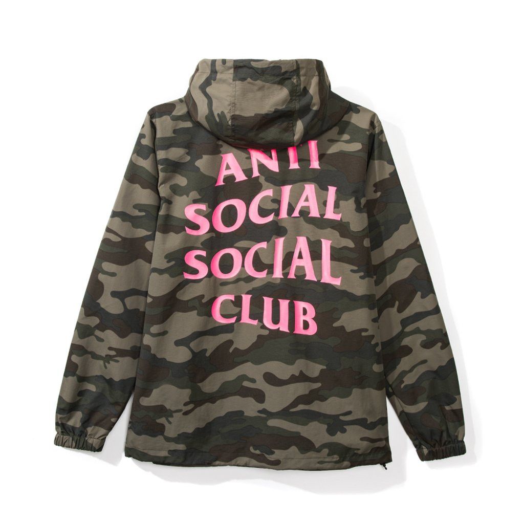 Anti Social Social Club DS ASSC Pink Logo Camo EZ Jacket Windbreaker in hand Size US M / EU 48-50 / 2 - 4 Thumbnail