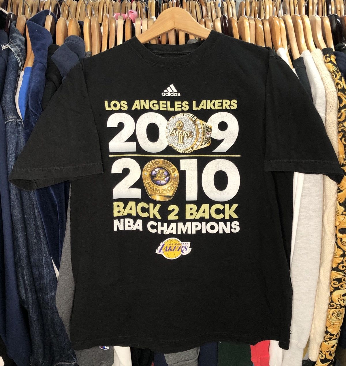 2010 Adidas Los Angeles Lakers NBA Champions Back to Back T-Shirt