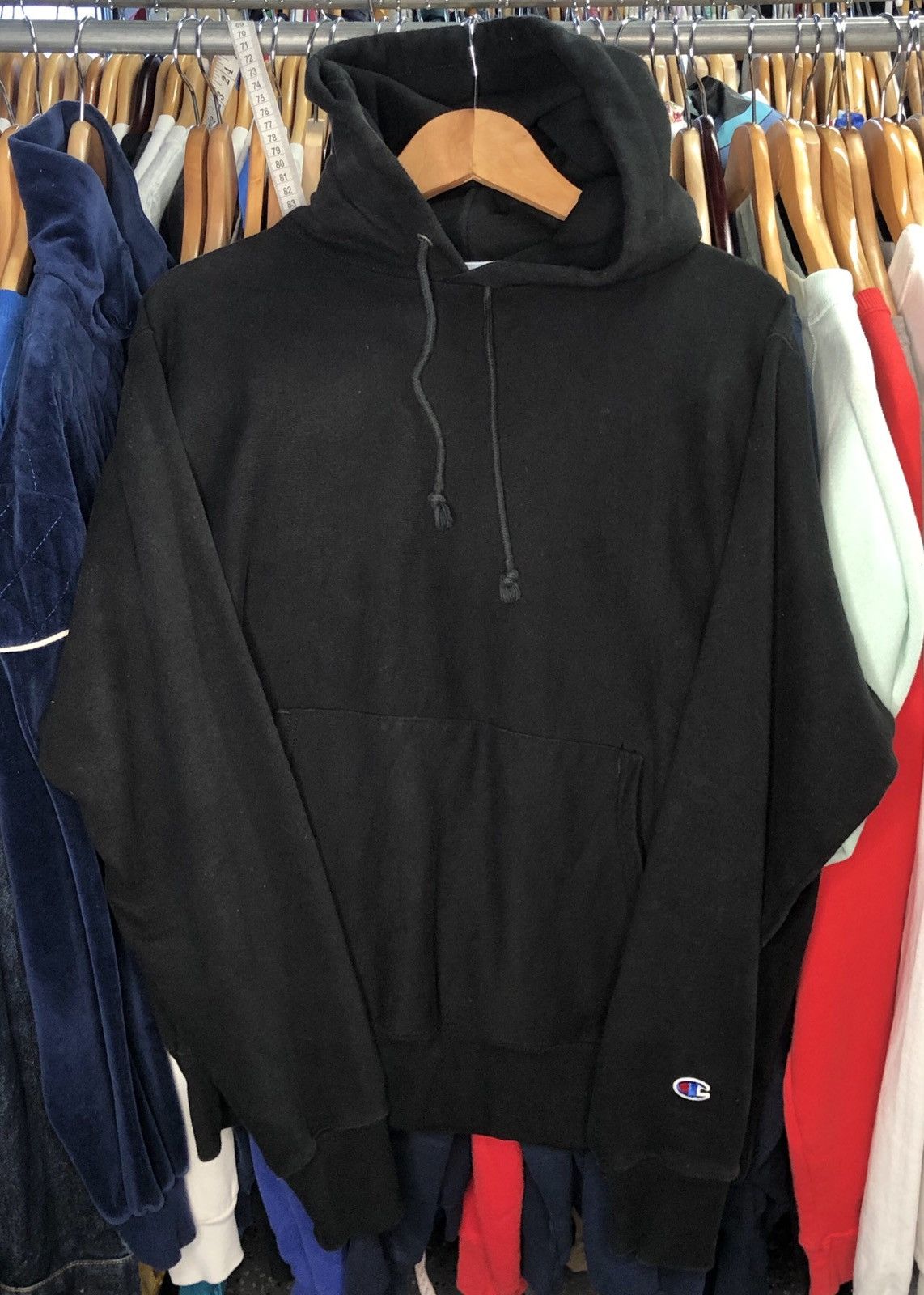 Champion Y2K Champion Reverse Weave Blank Black Sweatshirt Hoodie Size US M / EU 48-50 / 2 - 1 Thumbnail