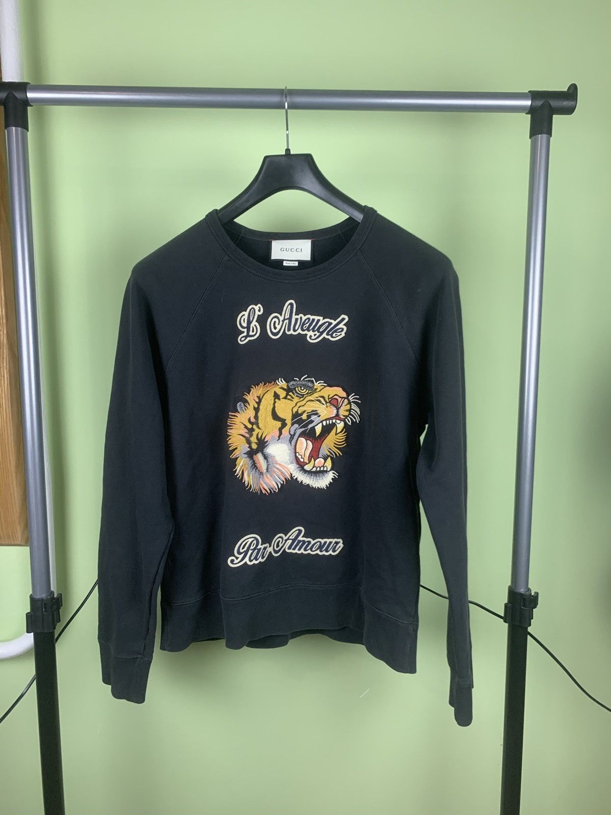 Gucci Gucci L'Aveugle par Amour Black Tiger Sweatshirt | Grailed