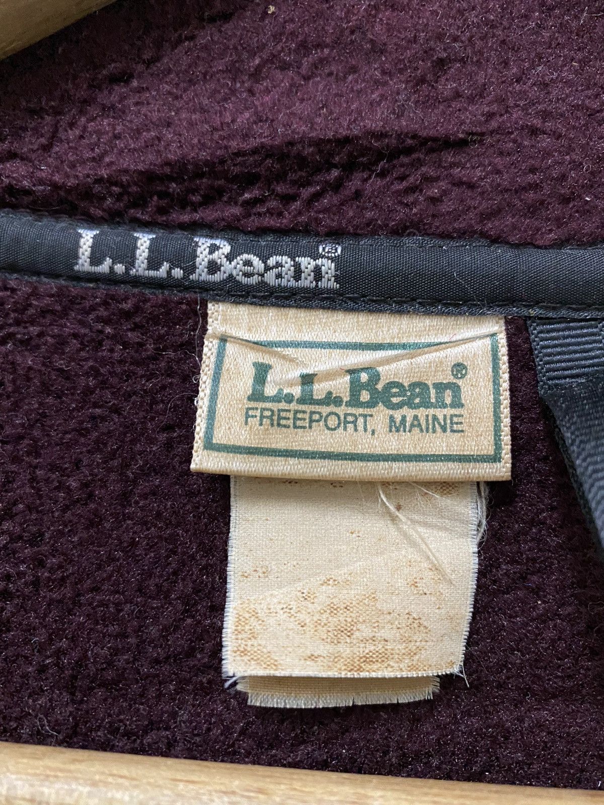 L.L. Bean Vintage L.L Bean Made in USA Rare Maroon Fleece Jacket Size US M / EU 48-50 / 2 - 8 Thumbnail