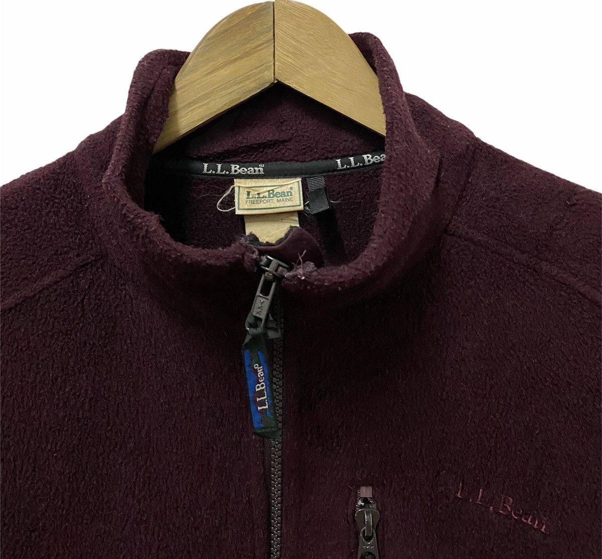 L.L. Bean Vintage L.L Bean Made in USA Rare Maroon Fleece Jacket Size US M / EU 48-50 / 2 - 3 Thumbnail