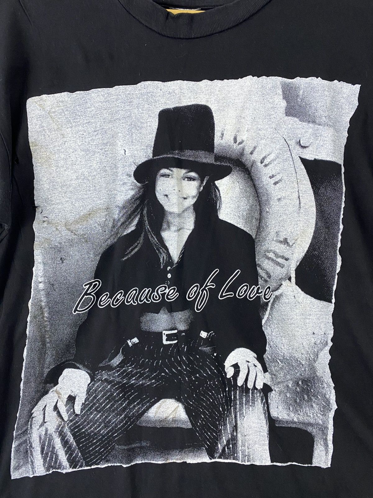 Band Tees vintage 1994 JANET JACKSON because of love rare t-shirts Size US L / EU 52-54 / 3 - 5 Thumbnail