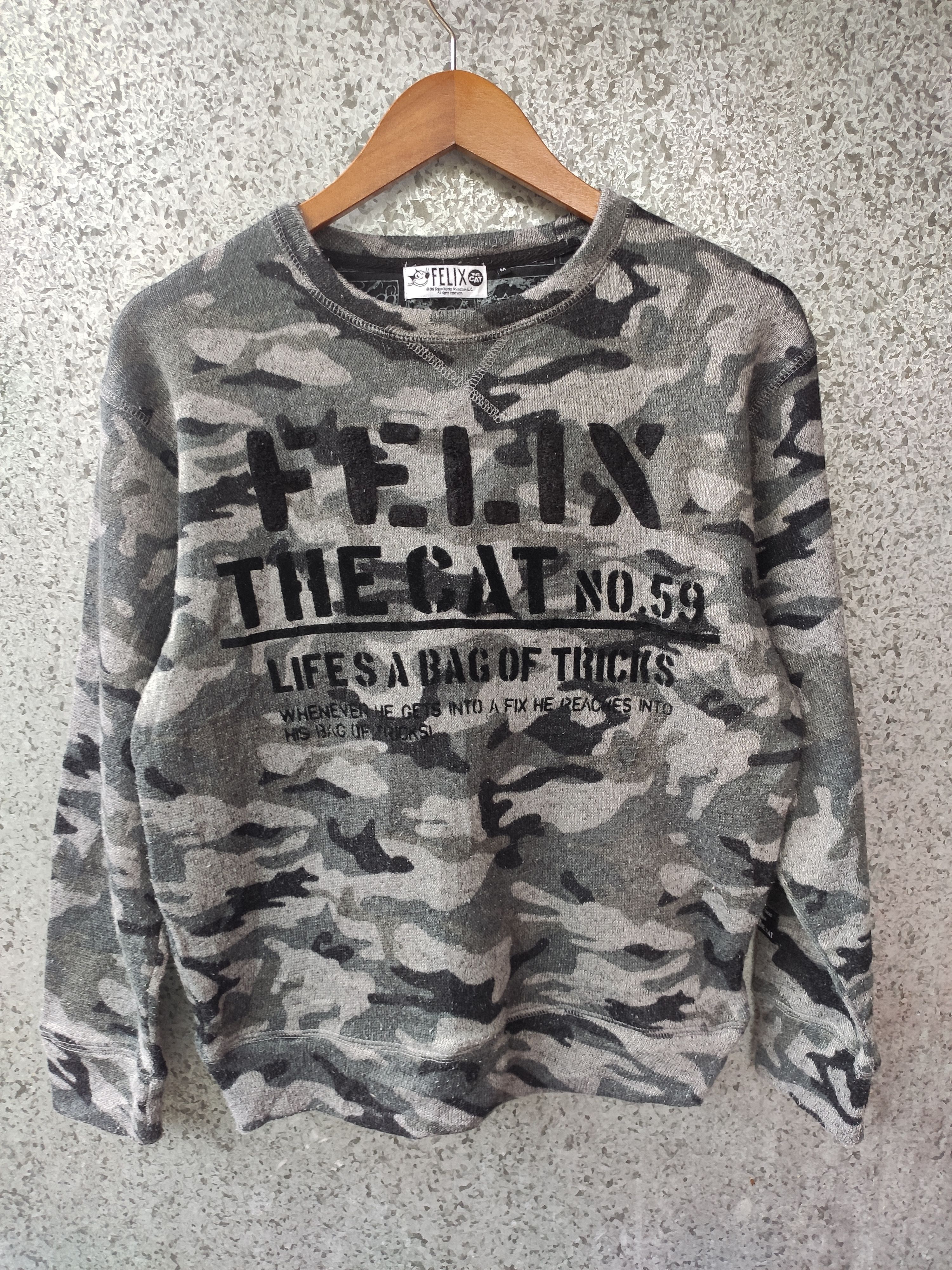 Cartoon Network Felix the Cat Sweatshirt Camo Size US S / EU 44-46 / 1 - 1 Thumbnail