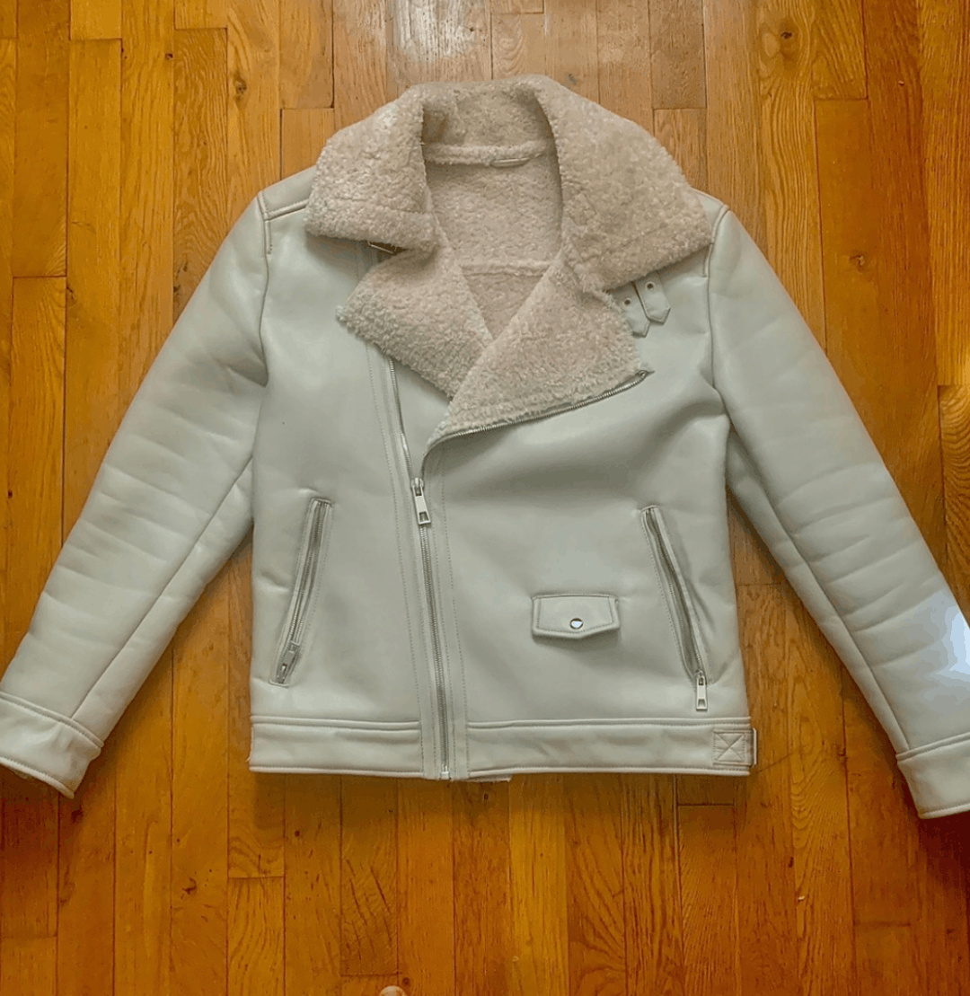 Zara Zara Man Faux Leather Shearling Cream Jacket Medium Size US M / EU 48-50 / 2 - 1 Thumbnail