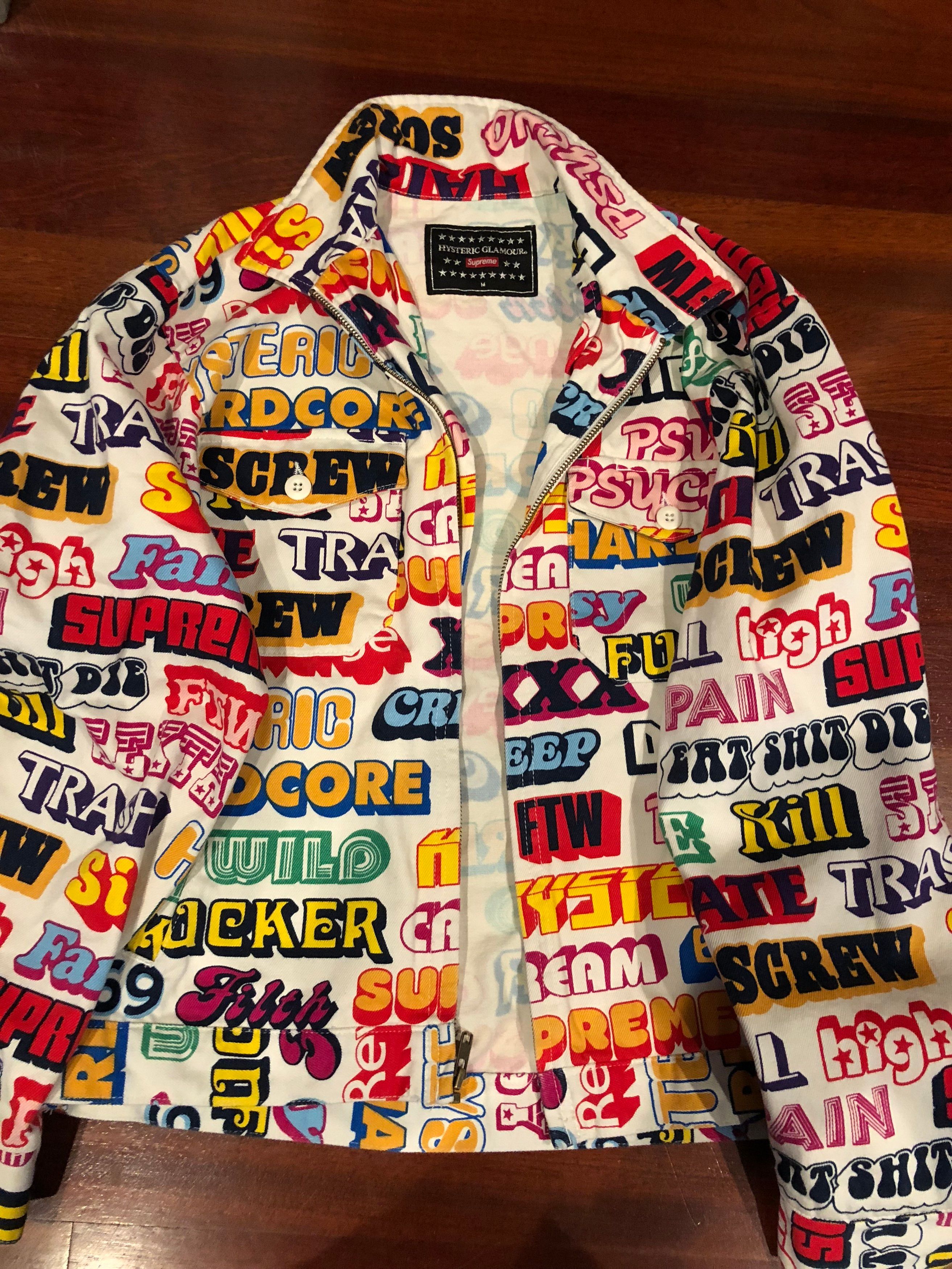 Hysteric Glamour Supreme Text Work Jacket | Grailed