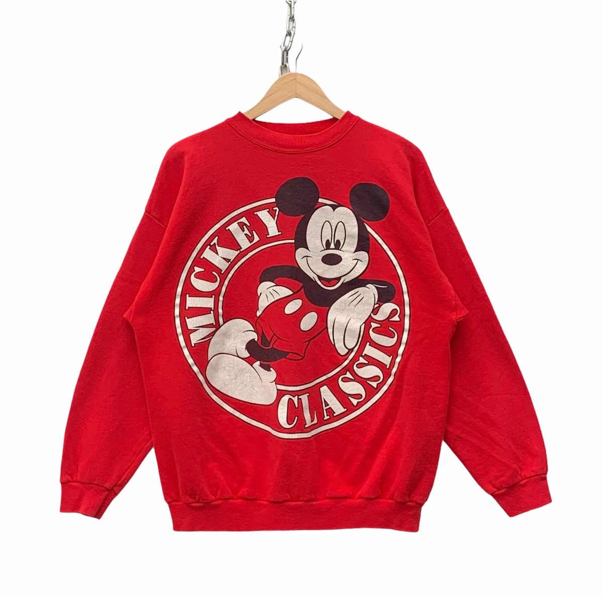 Vintage Mickey Mouse Big Print Graphic Sweatshirt Pullover