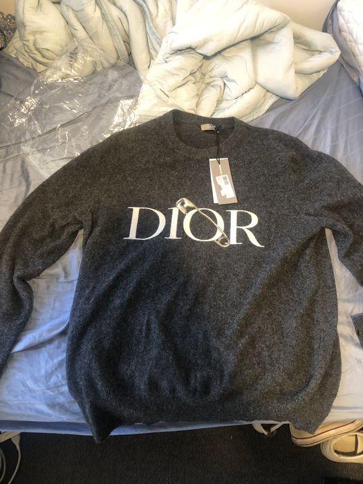 Dior x Judy Blame Black Cotton Safety Pin Logo Embroidered