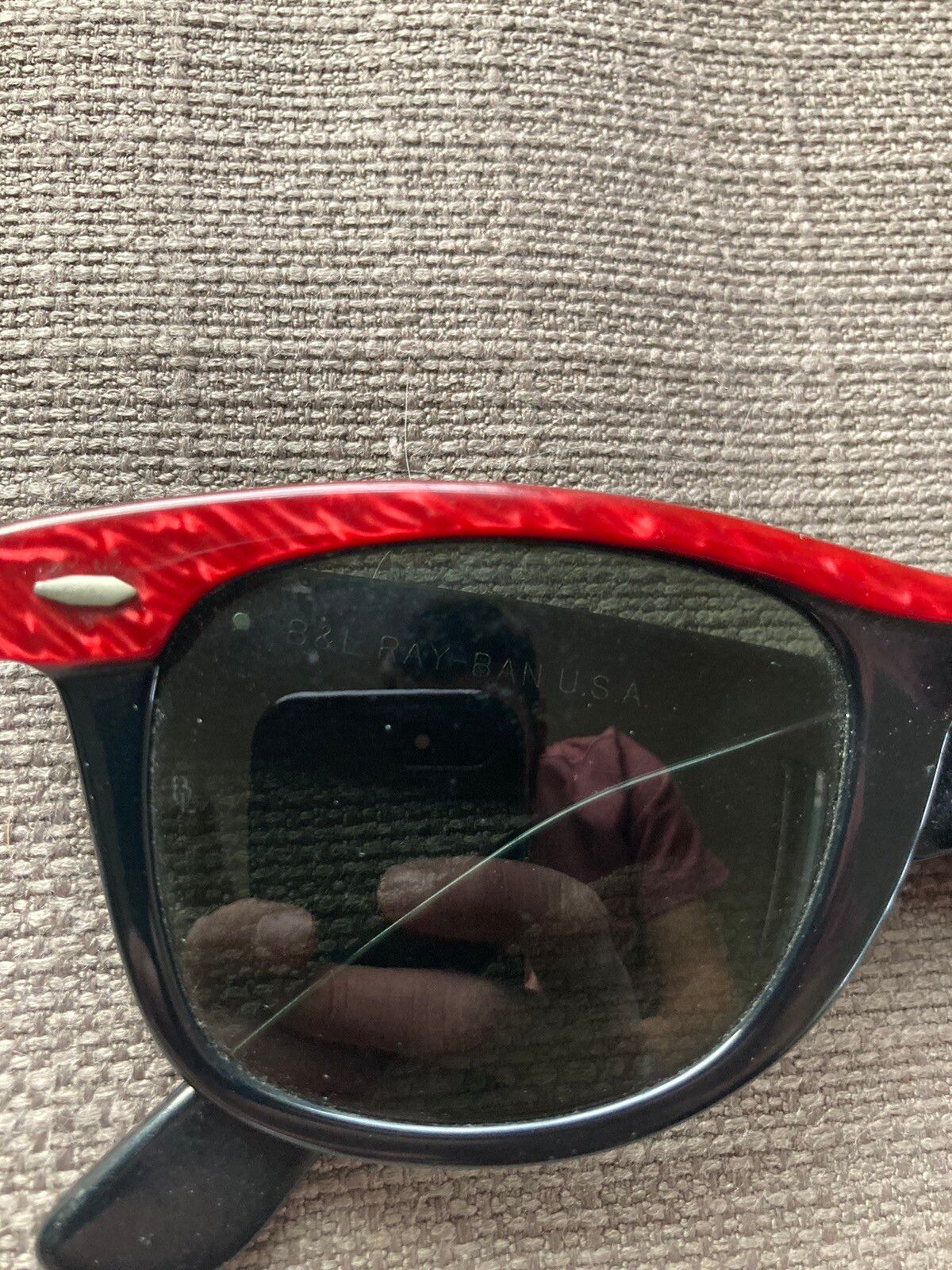 RayBan Vintage Wayfarer “Electric Red” Mother of Pearl Size ONE SIZE - 3 Thumbnail