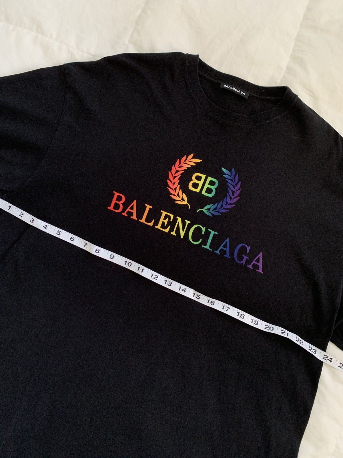 BALENCIAGA レインボーロゴ Tシャツ BALENCIAGA - 『BALENCIAGA』 バレンシアガ (S) レインボーロゴ