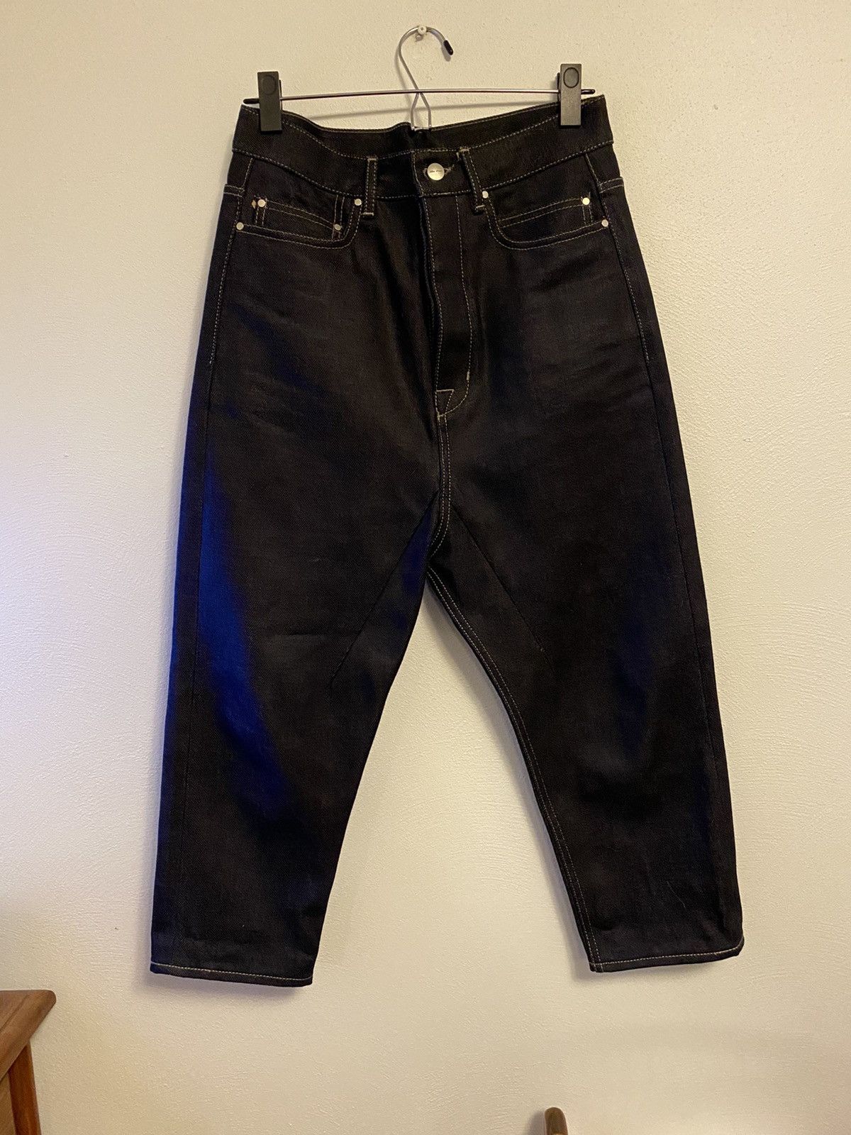 Rick Owens RICK OWENS Raw Denim Jeans Collapse Cut Denim Size US 28 / EU 44 - 1 Thumbnail