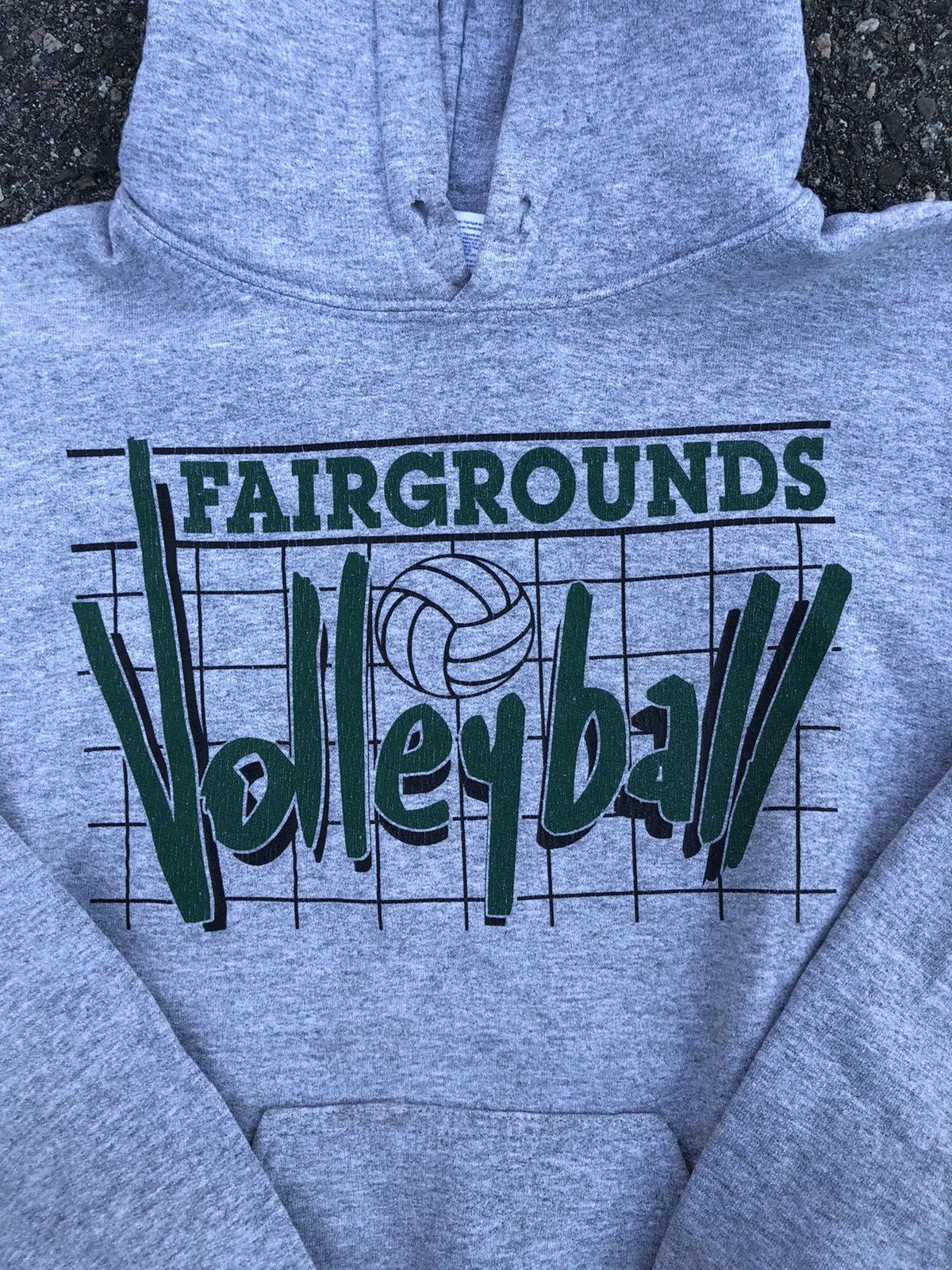 Vintage vintage fairgrounds volleyball grey and green college hoodie Size US S / EU 44-46 / 1 - 2 Thumbnail