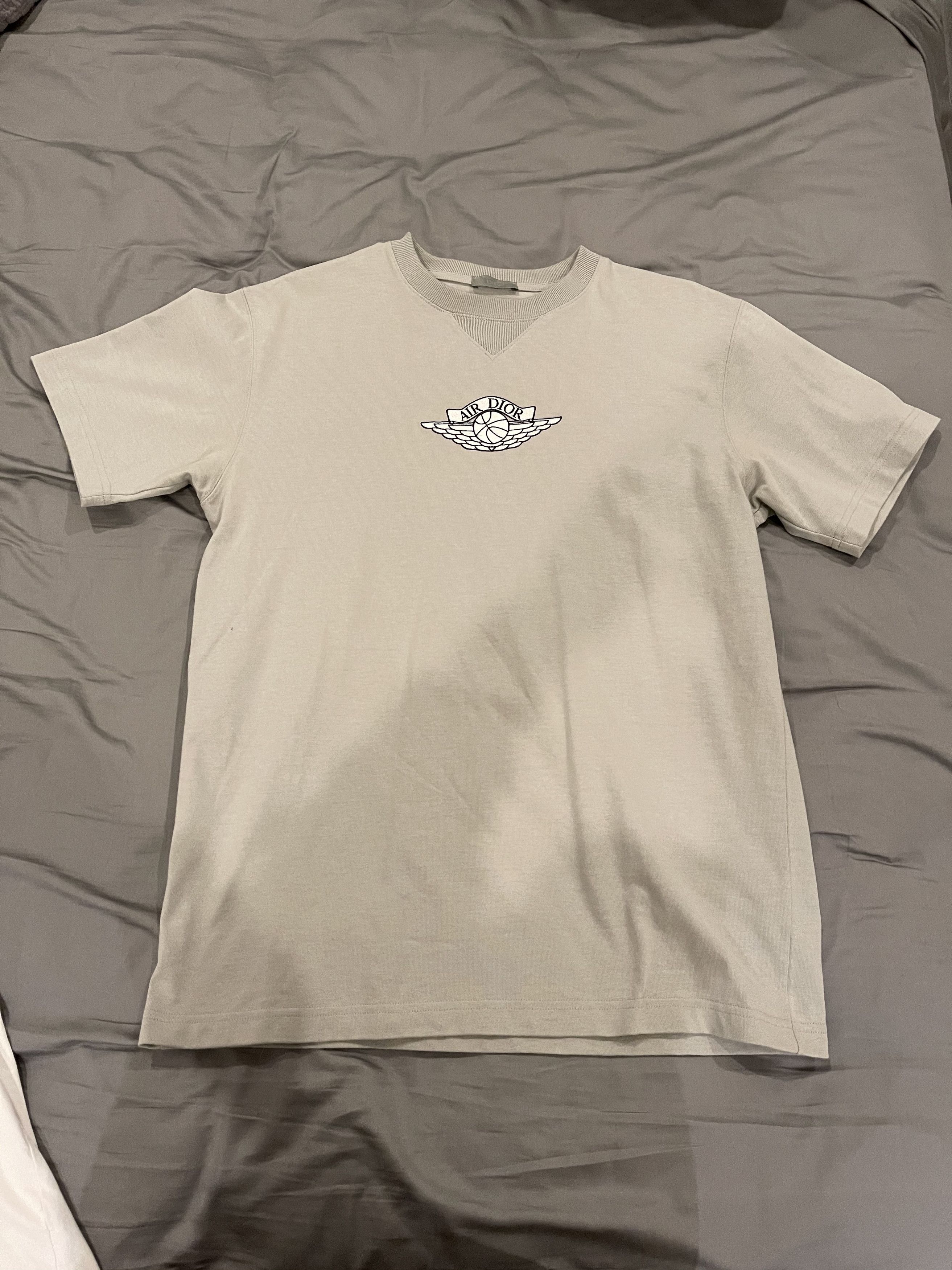 Dior × Jordan Brand Dior x Jordan “Air Dior” T-shirt GREY Size US S / EU 44-46 / 1 - 1 Thumbnail