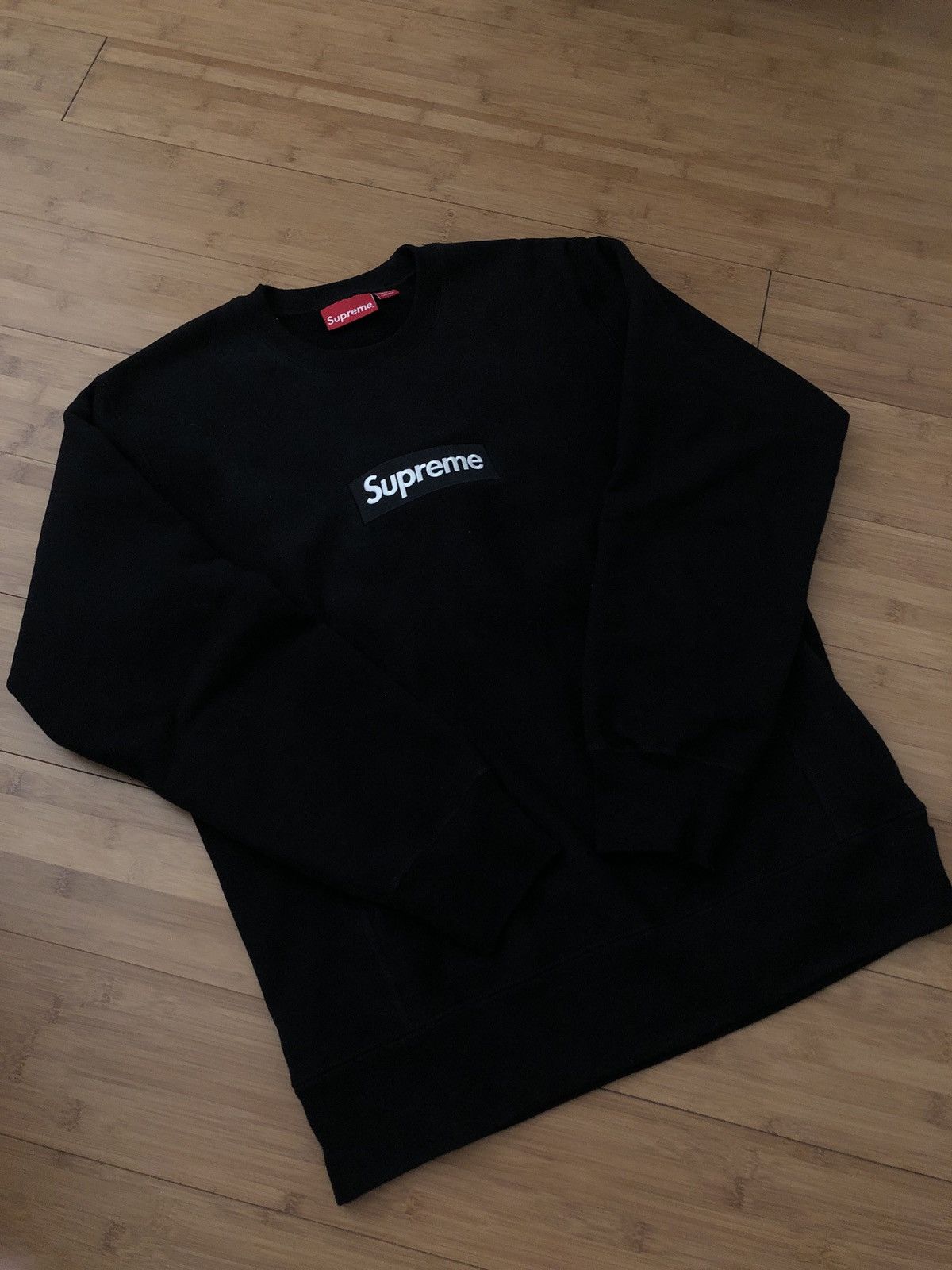 トップス supreme boxlogo crewneck black Supreme Box Logo Crewneck