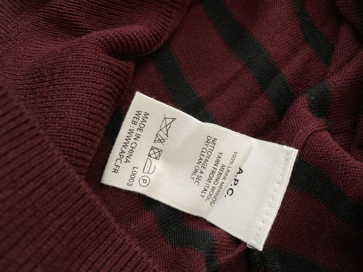 A.P.C. APC Striped Sweater Red/Black - Medium Size US M / EU 48-50 / 2 - 4 Thumbnail