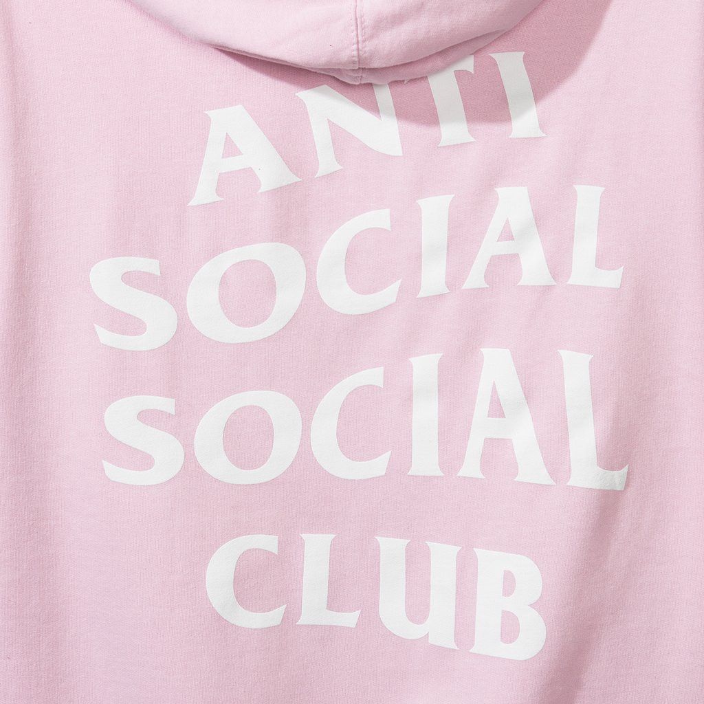 DS ASSC White Logo Know You Better Pink Hoodie in hand Bape