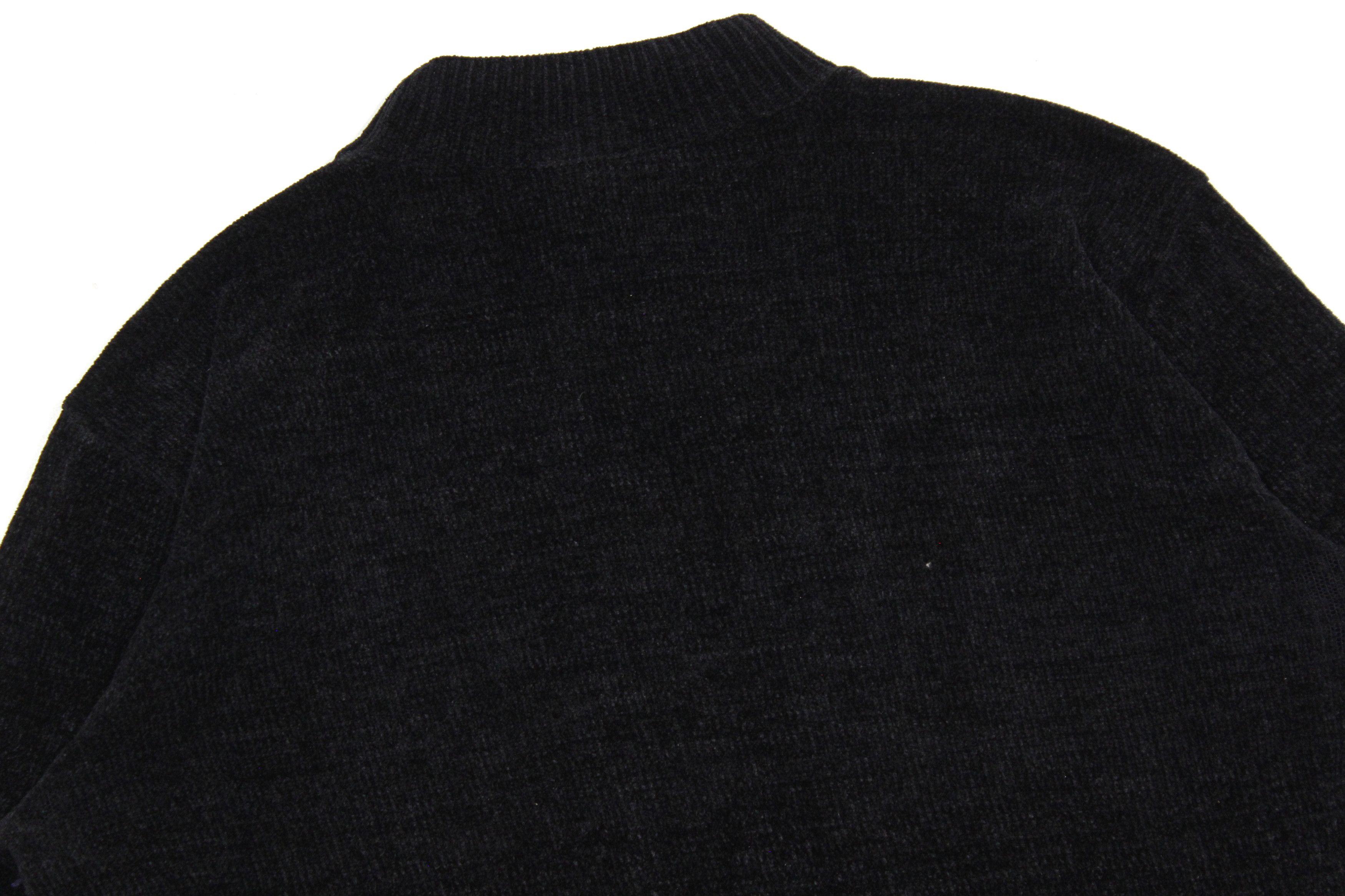 Versace 90S Black Navy Knit Sweater Vintage Size US XL / EU 56 / 4 - 4 Thumbnail