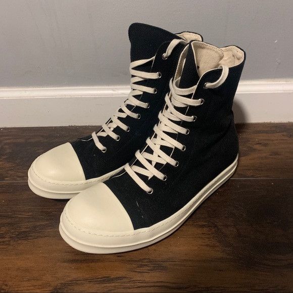 Rick Owens SS19 DRKSHDW Canvas Ramones | Grailed