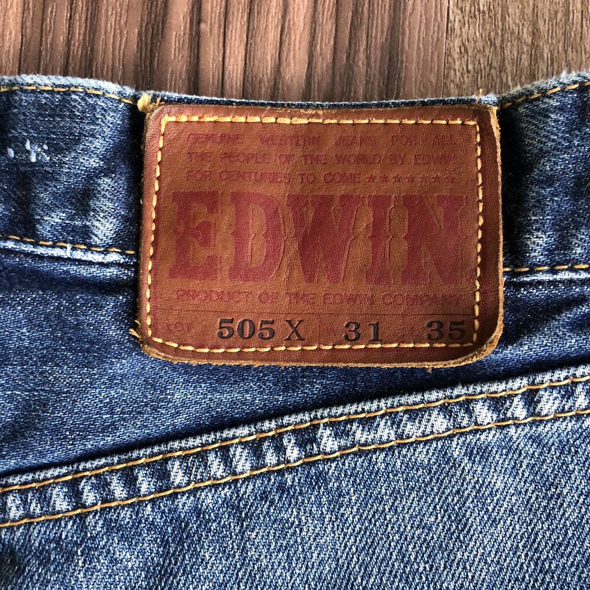Edwin Vintage Edwin 505x Selvedge Distressed Denim Jeans Size US 30 / EU 46 - 9 Thumbnail