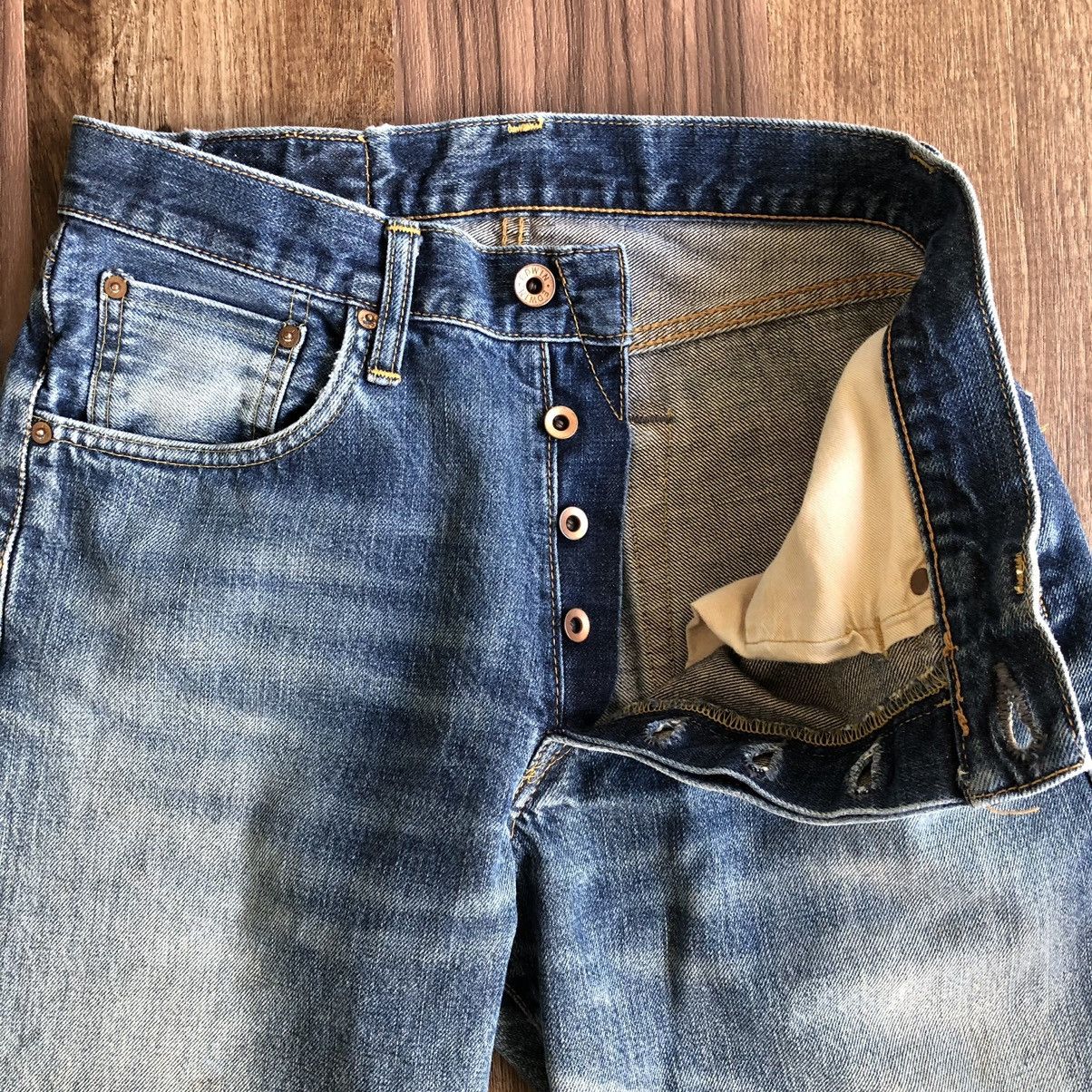 Edwin Vintage Edwin 505x Selvedge Distressed Denim Jeans Size US 30 / EU 46 - 4 Thumbnail
