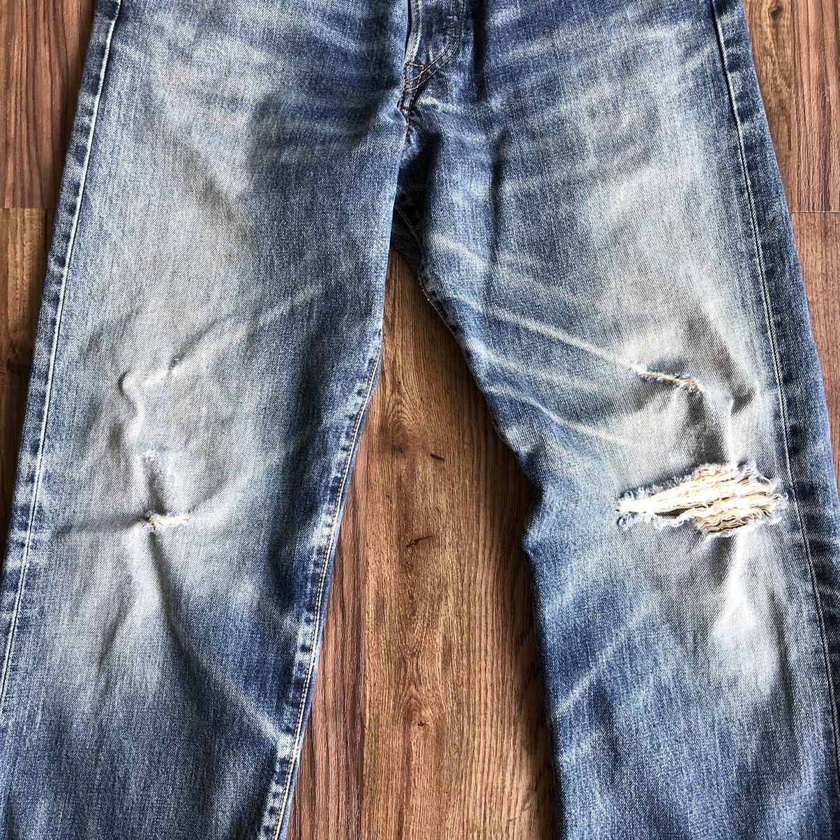 Edwin Vintage Edwin 505x Selvedge Distressed Denim Jeans Size US 30 / EU 46 - 3 Thumbnail