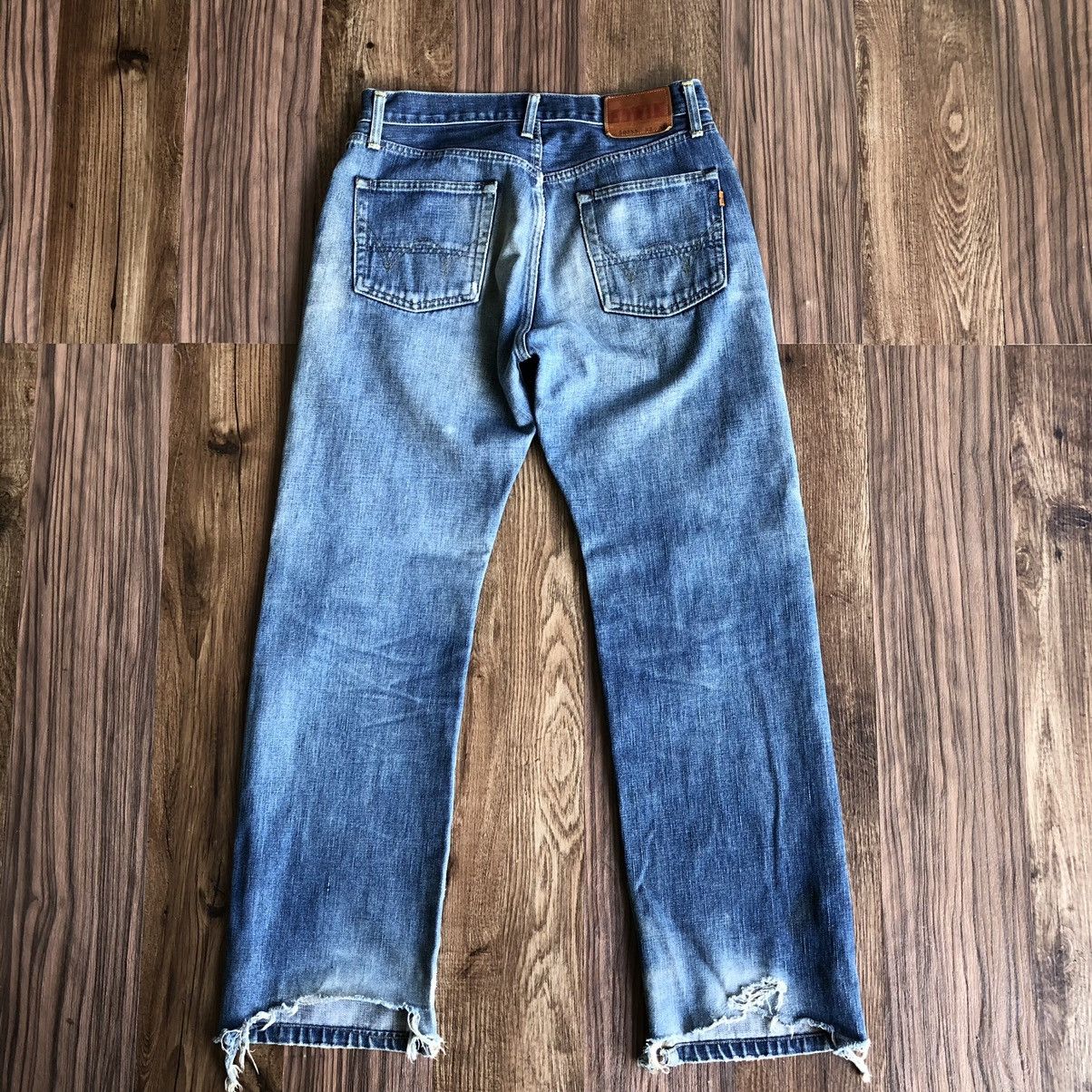 Edwin Vintage Edwin 505xx Selvedge Distressed Denim Jeans Size US 32 / EU 48 - 6 Thumbnail