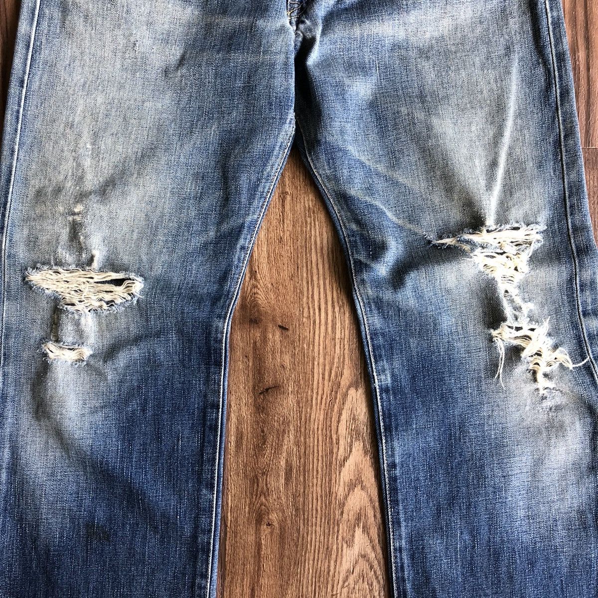 Edwin Vintage Edwin 505xx Selvedge Distressed Denim Jeans Size US 32 / EU 48 - 3 Thumbnail