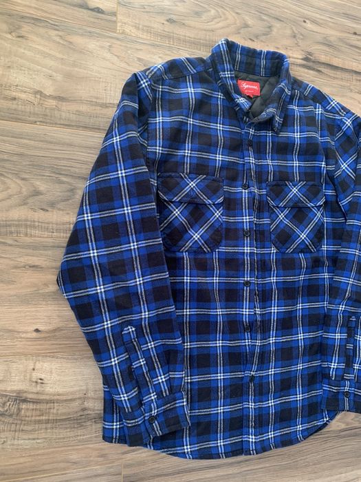 Supreme Supreme Arc Logo Quilted Flannel Shirt | Grailed