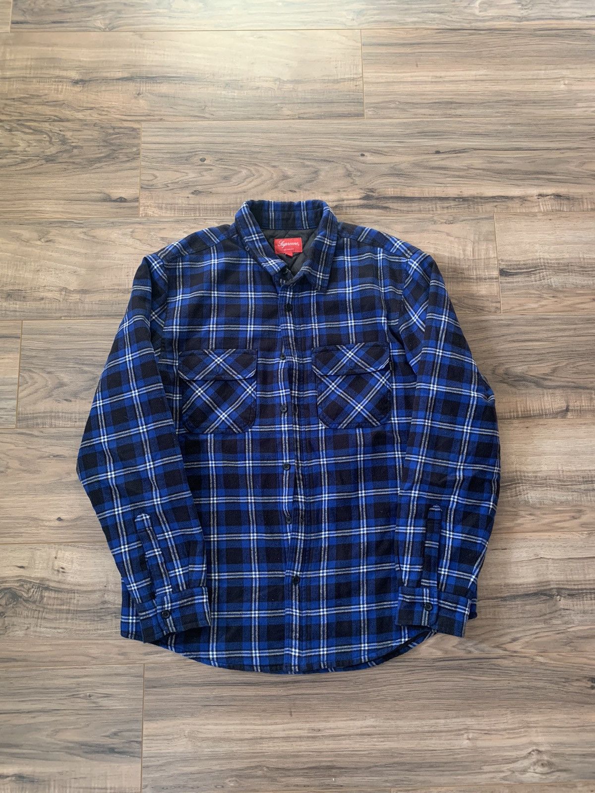 Supreme Supreme Arc Logo Quilted Flannel Shirt | Grailed